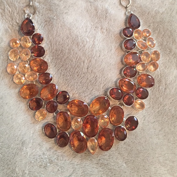 Honeycomb Jeweled Statement Necklace - Picture 2 of 3